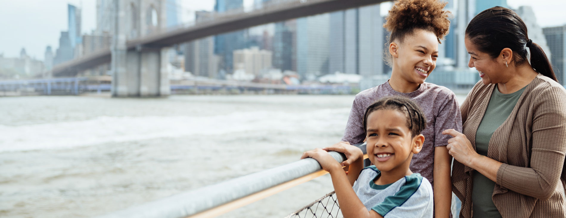 Family by the bridge Family by the bridge