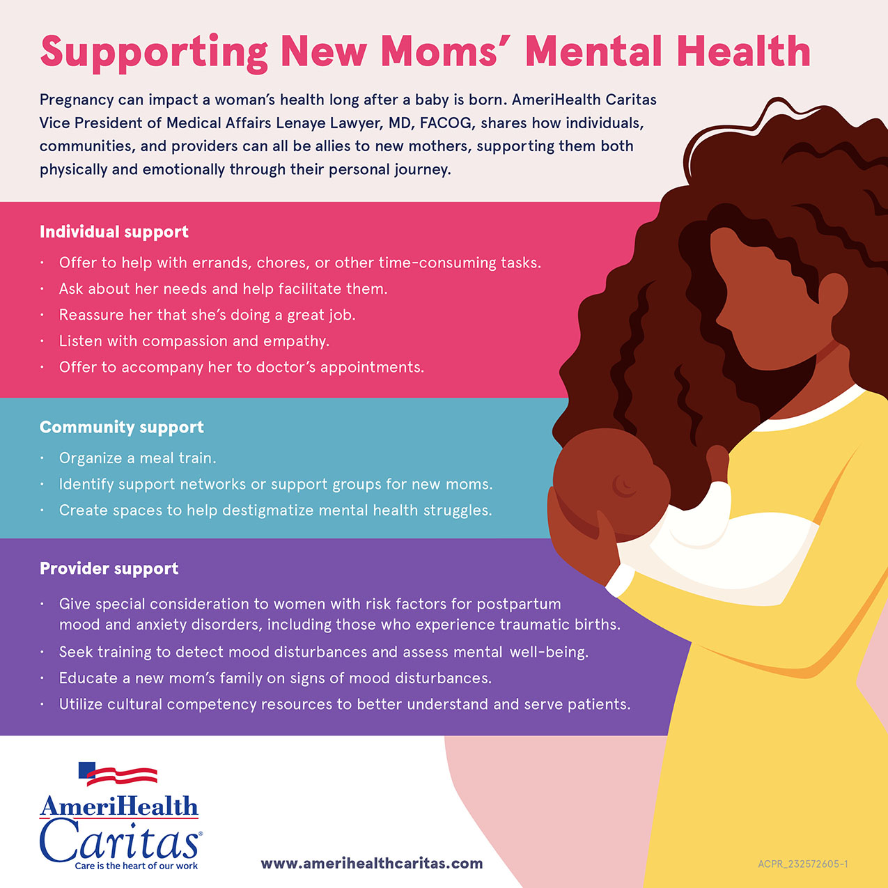 Supporting New Moms' Mental Health Infographic